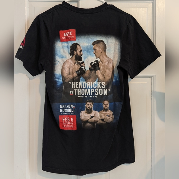 UFC Fight Night Last Vegas Graphic Black T-Shirt "Hendricks vs Thomson" Sz S - Picture 2 of 5